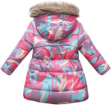 Зимата Гъст Топло ветрозащитное Палто с качулка за малки момичета, Горна дреха, Яке, Палто за Малки Момичета
