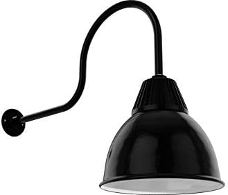 Лампа RLM серия 16in SB-DL с 30-инчов гъши врата Style C, вградени светодиоди LAC с регулируеми люменами и Кельвинами, 23 W, 41SF - Frost Short