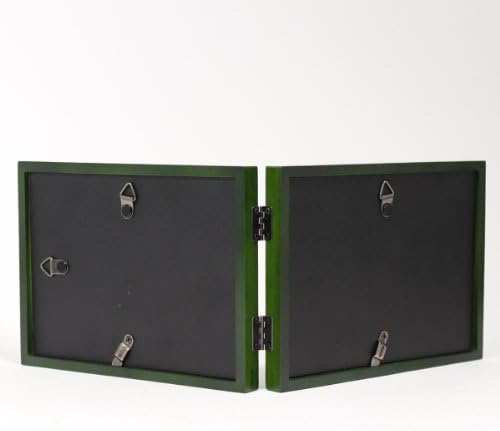 Галерия Двойни Висящи Хоризонтални Дървени рамки Lawrence Frames Collection, 5 до 7 инча, Зелена