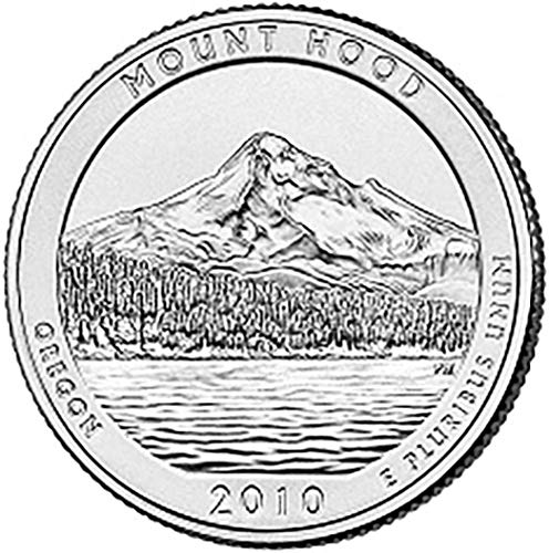 2010 P & D Сатинировка Mount Hood Oregon National Forest NP Quarter Choice Необращенный Монетен двор на САЩ Комплект от 2 монети