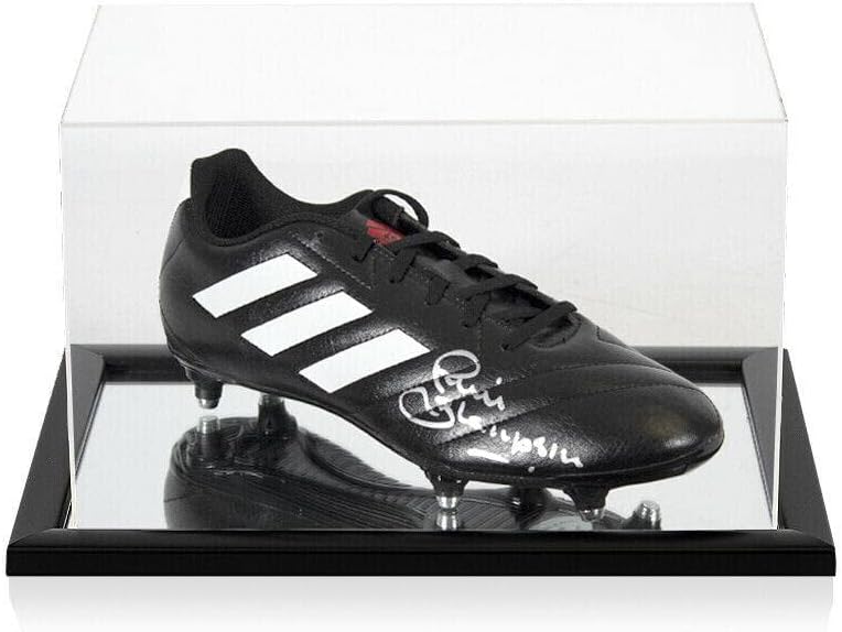 Футболни обувки с автограф на Фил Томпсън - Adidas - В Акрилна Витрина - Футболни топки с автографи