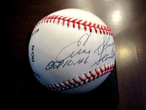 Айнос Слотер 10 октомври 46 гола от първия Картички с автограф от Auto Onl Baseball Jsa - Бейзболни топки с автографи
