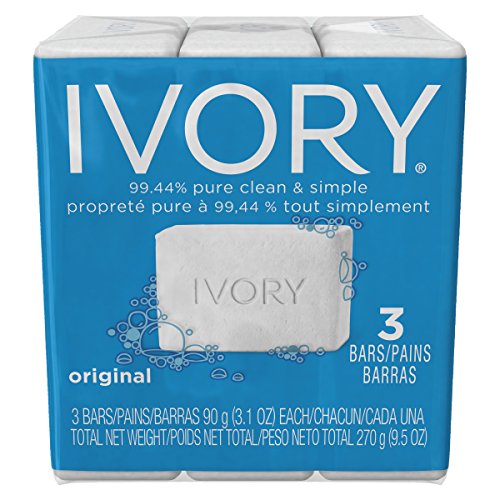 Парче от бял сапун за вана Ivory 12364, в индивидуална опаковка, 3,1 грама (24 опаковки, 3 броя в опаковка)