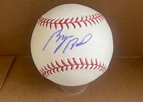 Близнаци Байрън Бъкстон Подписаха Auto M. l. Baseball Psa/dna R28681 - Бейзболни Топки с Автографи