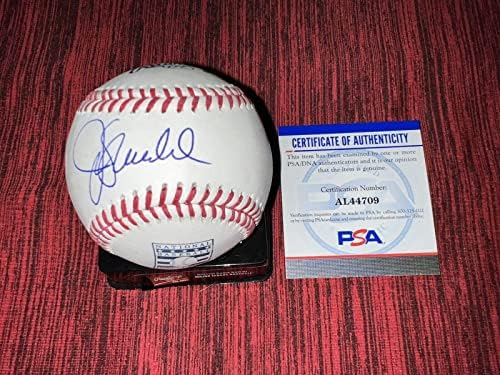 Джо Мэддон подписа Официален списък на Бейзболни топки Hall Of Fame Baseball Cubs Angels Лъчи PSA/ DNA - Бейзболни