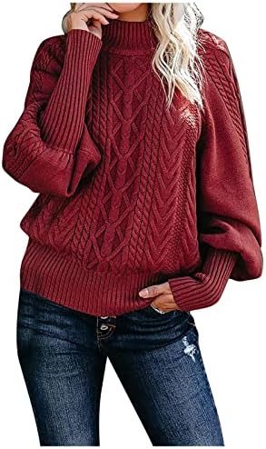 Жена Пуловер с кръгло деколте, Обикновен Пуловер, Комплект с кръгло деколте, Топъл Пуловер с дълги ръкави, Сладък