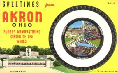 Пощенска картичка от Акрон, щата Охайо