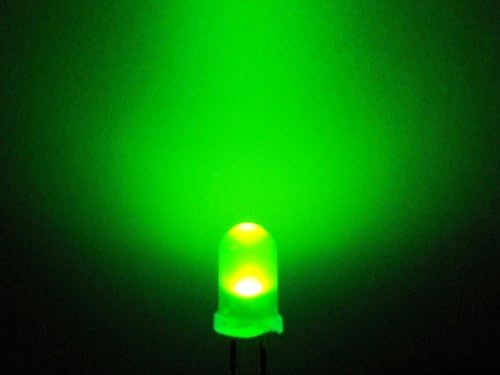 microtivity IL133 5 мм Множествена чист зелен светодиод с резистори (опаковка от 30 броя)