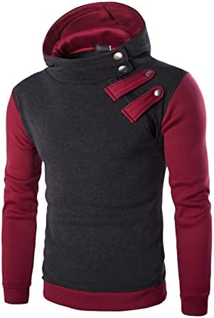 Пуловер с висока воротом, Hoody за Мъже, Модни Hoody в стил хип-Хоп в Наклонена Мълния, Есенно-Зимния Спортен Пуловер С качулка