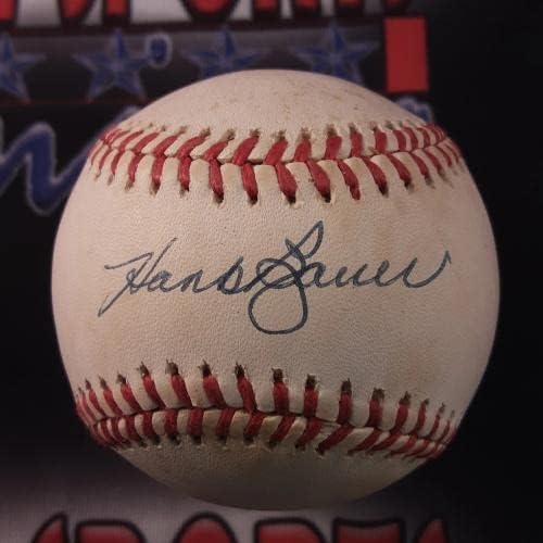 Автентични и Бейзболни Топки с Автограф на Ханк Бауер JSA - Бейзболни Топки С Автографи