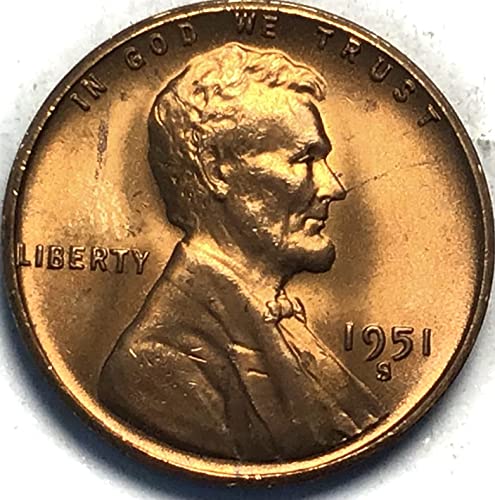 Линкольнский Пшеничен Цент от 1951 Г. Продавач Пени Мента Щата
