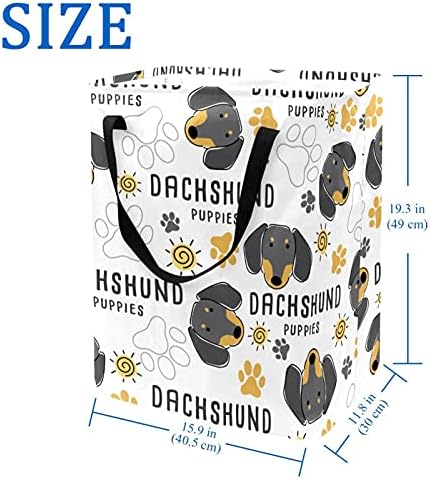 Кошница за дрехи за Кученца, Кучета Дакел Голяма Тъканно Чанта-Органайзер Кошница Сгъваема Кошница за Дрехи