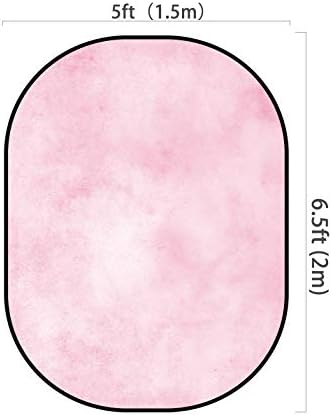 Кейт 5x6,5 фута (1,5x2 м) Сгъваем Фон Синьо-Розова Текстура Изскачащи Обратими Фонове Портретна Фотография Реквизит