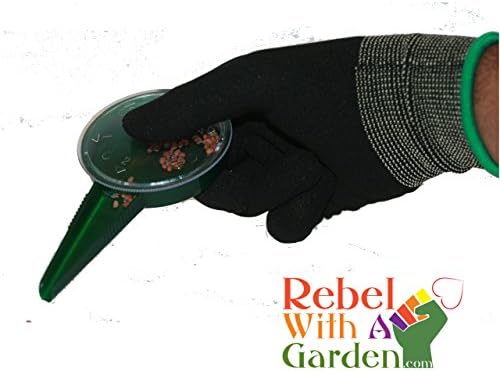 Бунтовник С тренировка Garden Бунтовник Seeder Jr с ръчно задвижване и Хлопчатобумажными Градински ръкавици