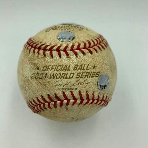 2001 Игра на Световните серии по 1 Използваните от бейзболни топки С автограф на Кърт Труда Щайнер COA - MLB