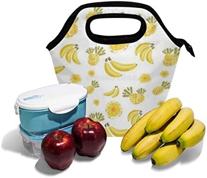 VOOVC банан портокал ананас текстура обяд скоростна Пазарска чанта обяд чанта изолиран охладител, кутия за обяд,