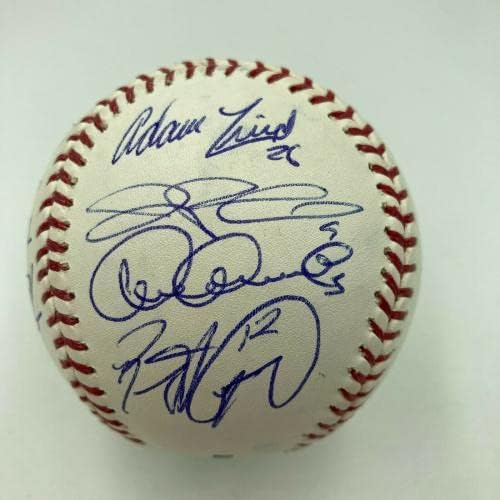 2012 Екип Торонто Блу Джейс Подписа договор с PSA DNA COA на Мейджър лийг Бейзбол - Бейзболни топки с автографи