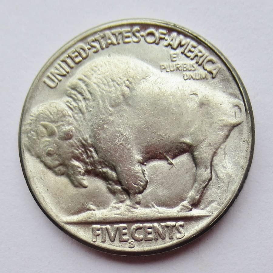 Възпоменателна монета Бъфало Чуждестранна Реплика на 1937 г., на стойност 5 цента