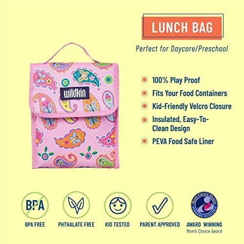 Комплект детски заведения за хранене чанти Wildkin с Модерен Подложка за Власинките (Пейсли)