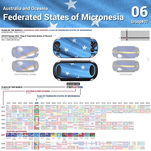 Дизайнерски кожа Sony PlayStation Vita флаг Федерални Щати Микронезия - Стикер-стикер за PlayStation Vita
