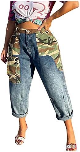 Дамски Панталони JoRasa Камуфляжные Графични Панталони, Тактически Панталони с ципове и Копчета Уютни прави