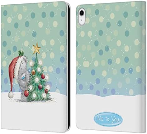 Head Case Designs Официално Лицензировала Me to You Коледна елха Класически Кожен калъф-за награда-в чантата си Посредствен Teddy, Съвместим с Apple iPad 10.9 (2022)