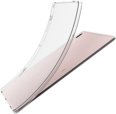 Galaxy Tab S8 Plus/S7 Fe Прозрачен Калъф, Тънък Дизайн Puxicu, Гъвкав Мек Защитен Калъф от TPU за Samsung Galaxy