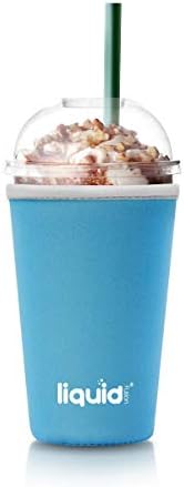 Държач за чаши кафе на Grand Fusion, защитени от капки и многократна употреба ръкав за горещо кафе и кафе с лед за пътуване, без образуване на кондензат в ценни книжа или н