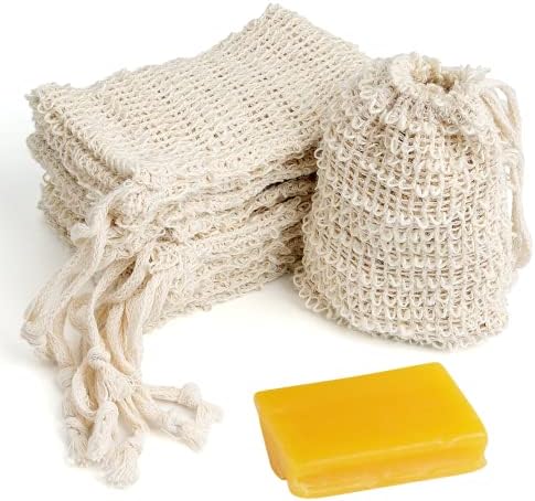 COSYOO, 10 бр., Чанта за съхранение на сапун от сезал с завязками, Пакети за съхранение на сапун, Без пластмаса,