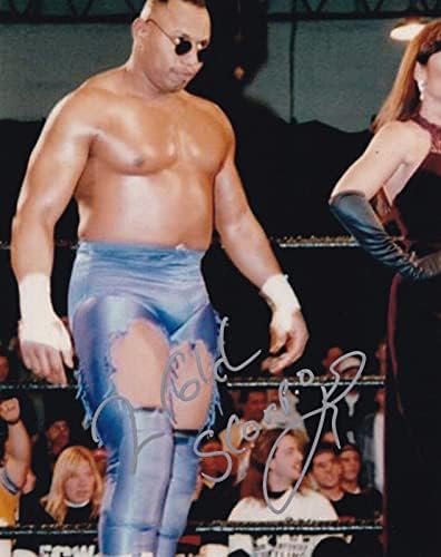 2 Снимка Cold Scorpio С Подпис 8x10 WWE Flash Funk ECW Оригиналната Снимка С Автограф - Снимки Рестлинга С автограф
