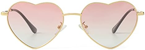 Gleyemor/ Поляризирани Слънчеви очила за момичета, Прекрасни Слънчеви Очила във формата на сърце за деца от