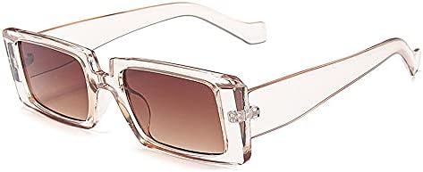 Dollger Ретро Правоъгълни Слънчеви Очила за Жени на 90-те Години на Реколта Нюанси Унисекс слънчеви Очила В