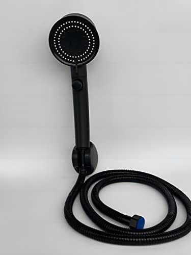 5-Функционална дюза за душата на Турбо Витло Черен на цвят, с бутон за включване / изключване, дюза за тропически