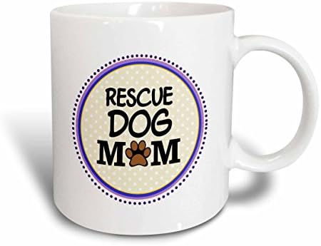 3dRose Мама-куче-спасител - Майка-кученце от породата - отпечатък от лапа, което майка ми обича - кученце...