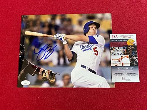 Кори Сийгър, снимка с автограф (JSA) 8x10 (Рядко / винтажное) Доджърс - Снимки на MLB с автограф