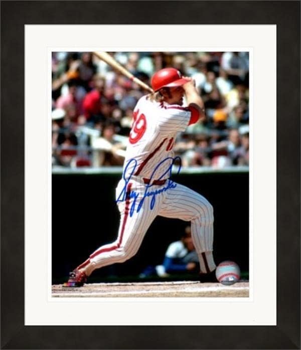 Снимка на Грег Лузински с автограф 8x10 (Филаделфия Филис) 3 в матова рамка - Снимки на MLB с автограф