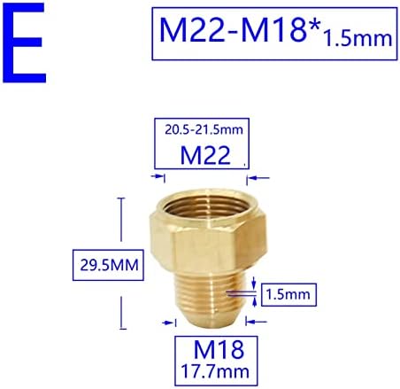 Месинг Мъжки Женски M14 M18 M22 Конектор с резба Стъпка на зъба от 1,5 мм Медни Кран За Пералня Съединител за