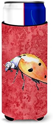 Carolin's Treasures 8868MUK Lady Bug в Червено Ултра-Обнималке за тънки кутии, Обнималка с охлаждащ ръкав за