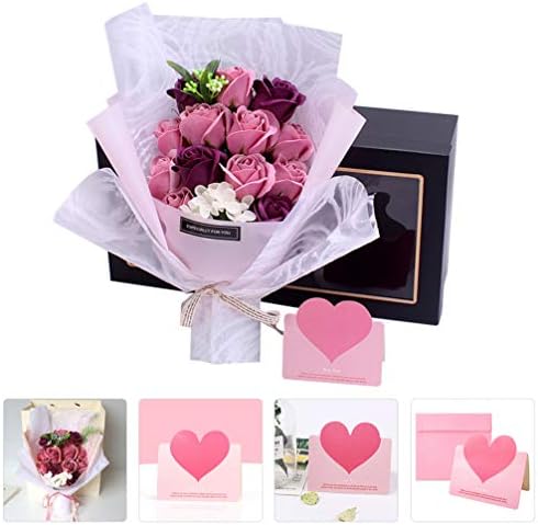 Подаръци за Момичета NUOBESTY Романтичен Подарък Ароматни Рози Букет от Цветя, Сапун за Баня Цвете Сапун в кутия