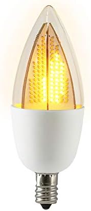 Лампа с играта на пламъка Euri Lighting, ECA9.5-2120fc, Декоративно основа CA9.5 под формата на канделябра E12,