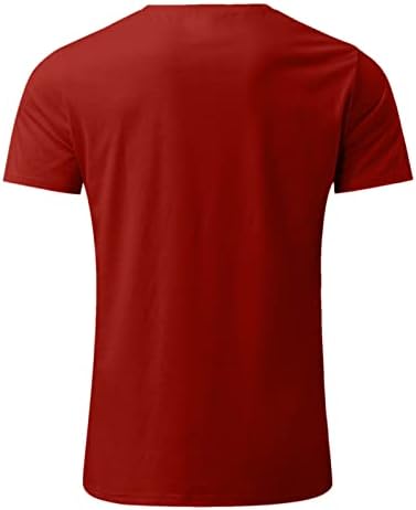 Bmisegm Летни ризи за фитнес зала, мъжки пролетно-летни тениски на Ден баща, ежедневни тениски с частичен принтом в ретро стил с букви, дълги