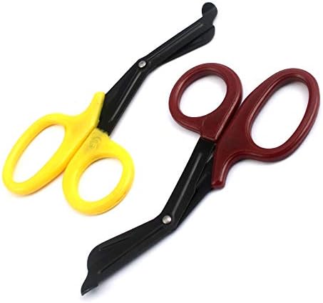 Травматологические ножици G. S 7,25 инча - Черни Ножици за превръзки превръзки от неръждаема стомана с трайно