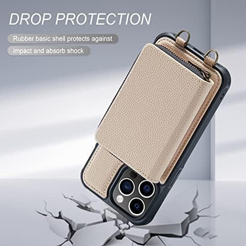 Калъф за носене в чантата си iPhone 14 Pro Magsafe през рамо, RFID Магнитен Калъф За Безжично Зареждане на Телефона