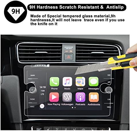 Поръчка на 2018 г. Volkswagen GTI Автомобил Навигационния екран със сензорен екран, Защитен слой от прозрачно ЗАКАЛЕНО СТЪКЛО R RUIYA HD (8 инча)
