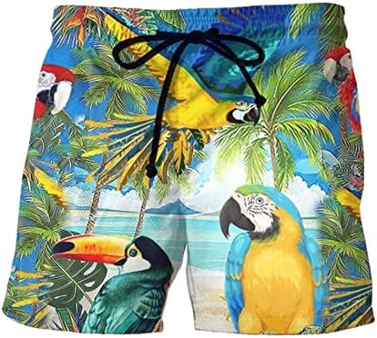 Плажни къси Панталони Големи Размери за Мъже с 3D Принтом Еластичен Колан, Плажни Плажни Шорти, Лигавицата на