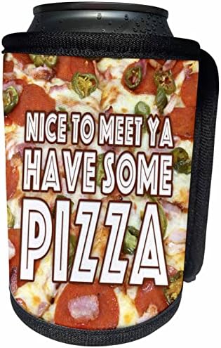 Триизмерно изображение на думи радвам се да се запознаем, Яжте малко пица - Пакет от хладилника за бутилки (cc_353635_1)