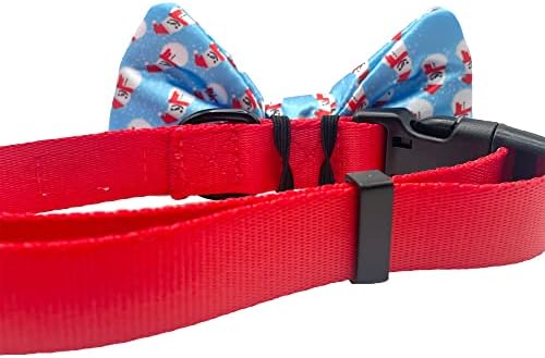 Сладки вратовръзки-Пеперуди за кучета във формата на коледа Снежен човек - 2 x 4, Висококачествени вратовръзки-пеперуди
