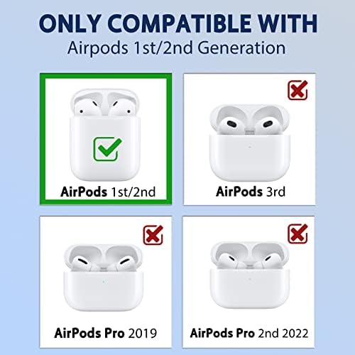 Сред сините за AirPods 1/2 Силиконов калъф с с анимационни герой, 3D дизайн, Хладно за Apple Airpod Air шушулките,