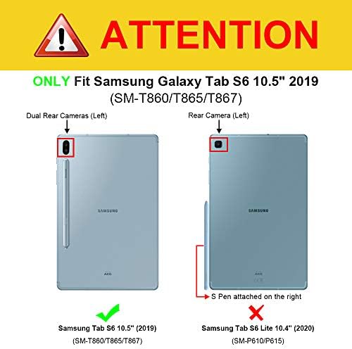 Тънък калъф Fintie за Samsung Galaxy Tab S6 10,52019 (модел SM-T860/T865/T867), [Поддържа безжична зареждане
