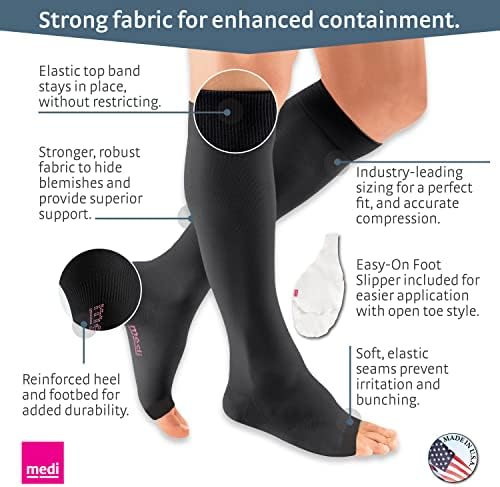 mediven Comfort за мъже и жени, 30-40 мм hg. супена, Чорапи с висока компресия на долната част на краката, Открит